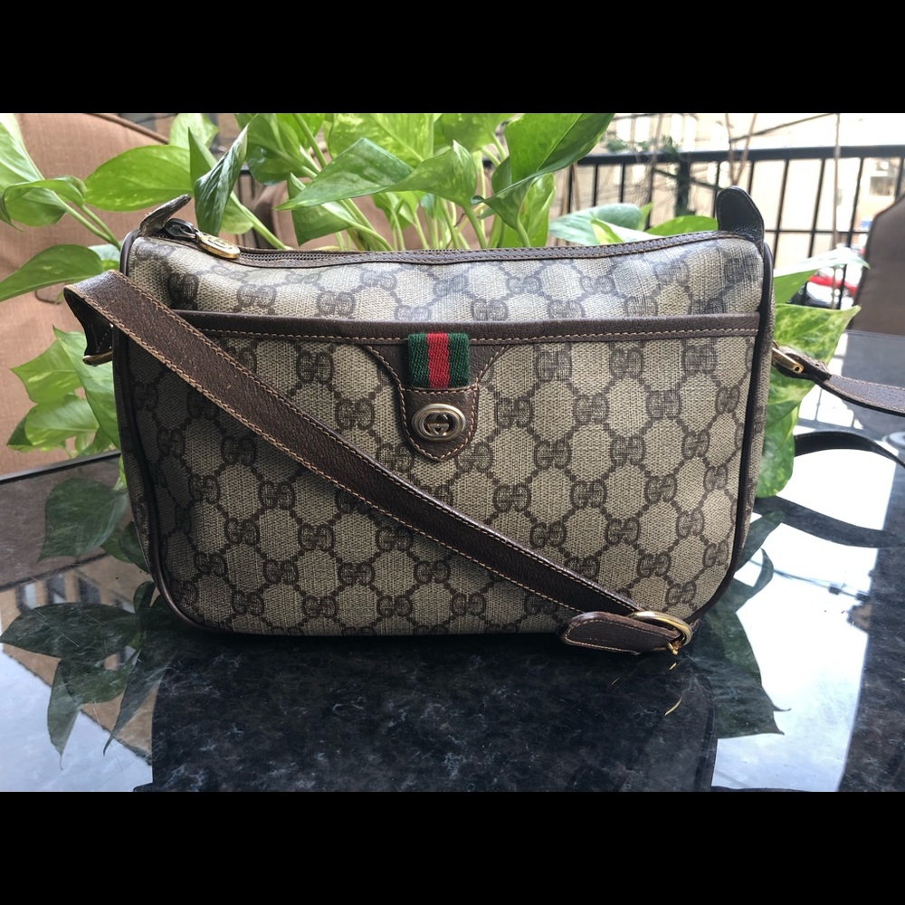 Gucci Crossbody Bag in Brown and Green